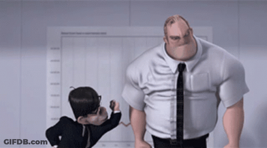 The Incredibles Bob Choking Gilbert GIF