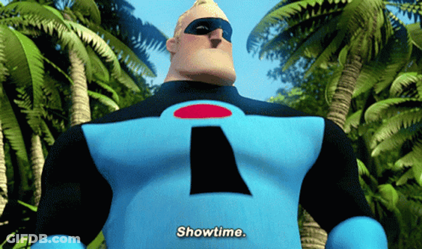The Incredibles Bob Parr Showtime GIF