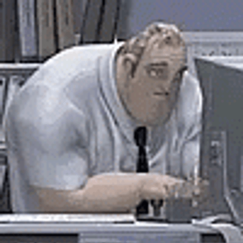 The Incredibles Bob Parr Typing GIF