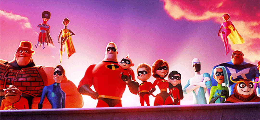 The Incredibles Cartoon Superhero GIF