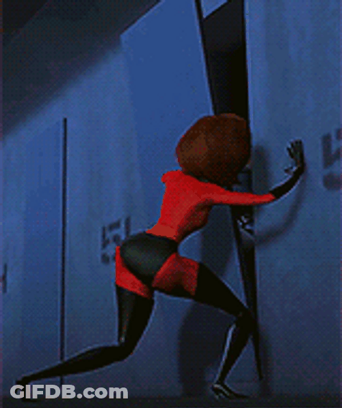 The Incredibles Helen Closing Locker Door GIF