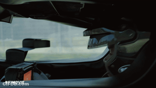 The Inside Of A Car Is Shown With The Hashtag #Fimovie GIF
