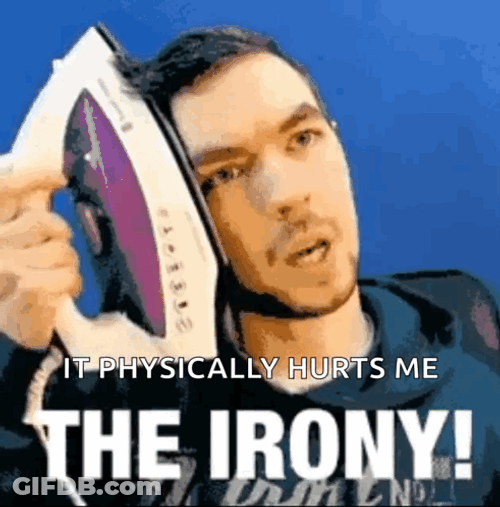 The Irony Physically Hurt Me GIF