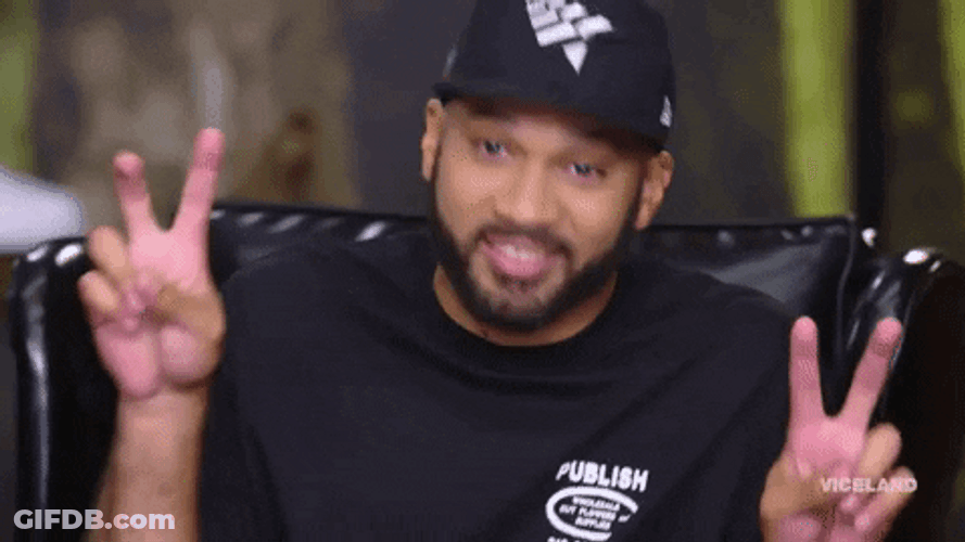 The Kid Mero Air Quotes GIF