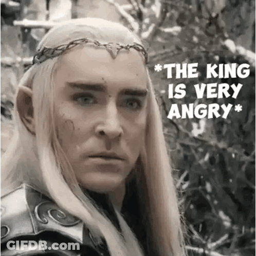 The King Is Very Angry Written On A Picture Of A Man GIF