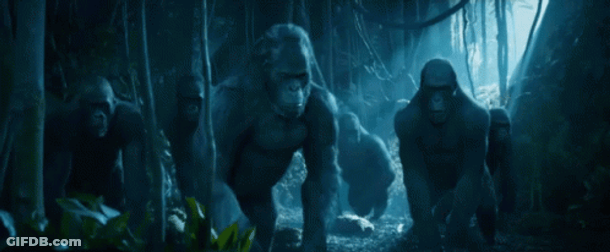 The Legend Of Tarzan Angry Gorillas GIF