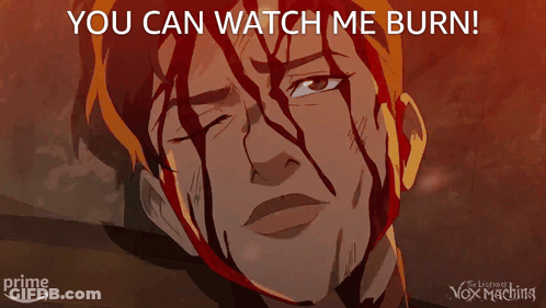 The Legend Of Vox Machina Poster Bloody Face GIF