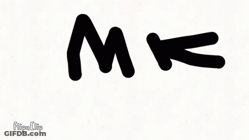 The Letter M Is Written In White On A Black Background . GIF
