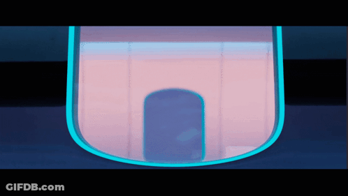 The Letter U Is Shown With A Blue Outline GIF
