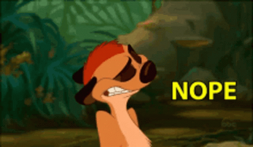 The Lion King Timon Reaction Uh Uh GIF