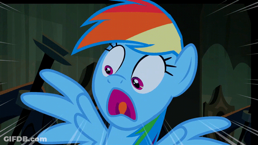 The Little Ponies Scream GIF