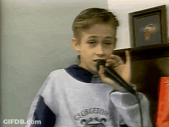 The Little Ryan Gosling Singing GIF