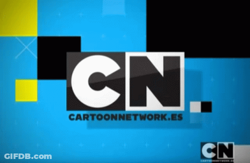 The Logo For Cartoon Network.es Is Displayed On A Blue Background GIF