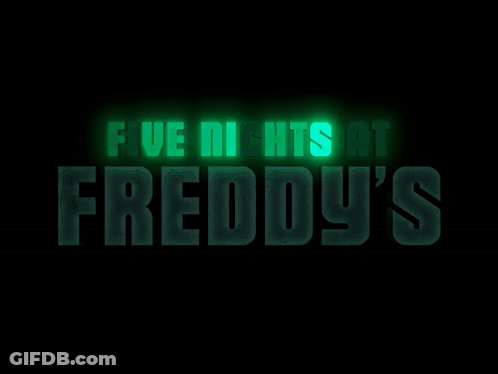 The Logo For Five Nights At Freddy 'S Is Lit Up GIF