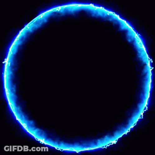 The Logo For Gs Games Server Is Surrounded By A Blue Circle GIF