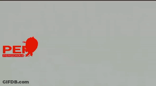 The Logo For Persona 4 Golden Is Yellow And White GIF