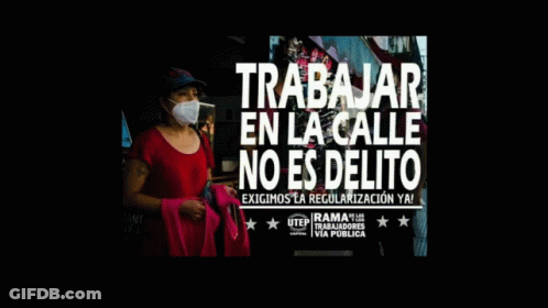 The Logo For Rama De Las Trabajadores Via Publica GIF