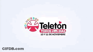 The Logo For Teleton Todos Los Dias Is A Pink And Black Logo With A Heart . GIF