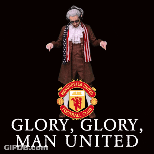 The Logo For The Manchester United Football Club Is Shown GIF