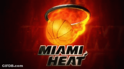 The Logo For The Miami Heat Basketball Team GIF