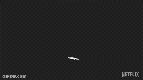 The Logo For The Stress Slashers Is On A Black Background GIF