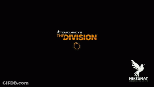 The Logo For Tom Clancy 'S The Division Is Displayed On A Black Background GIF