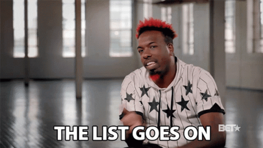 The Long List Goes On GIF