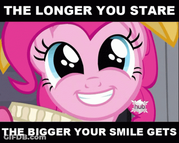 The Longer You Stare Pinkie Pie GIF