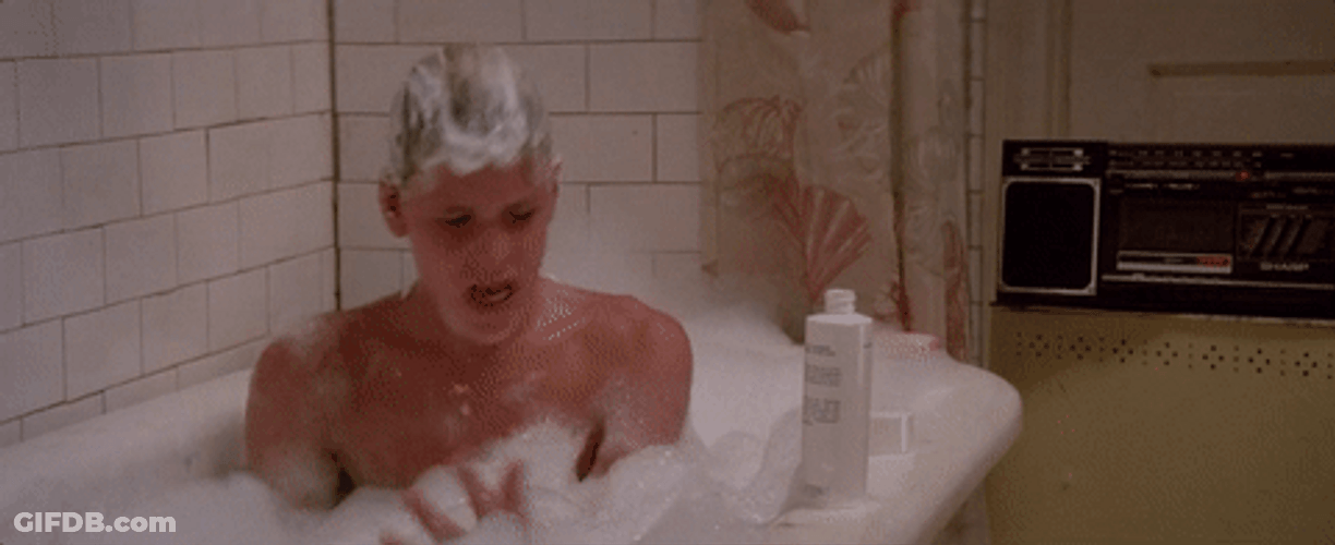The Lost Boys Bubble Bath Scene GIF