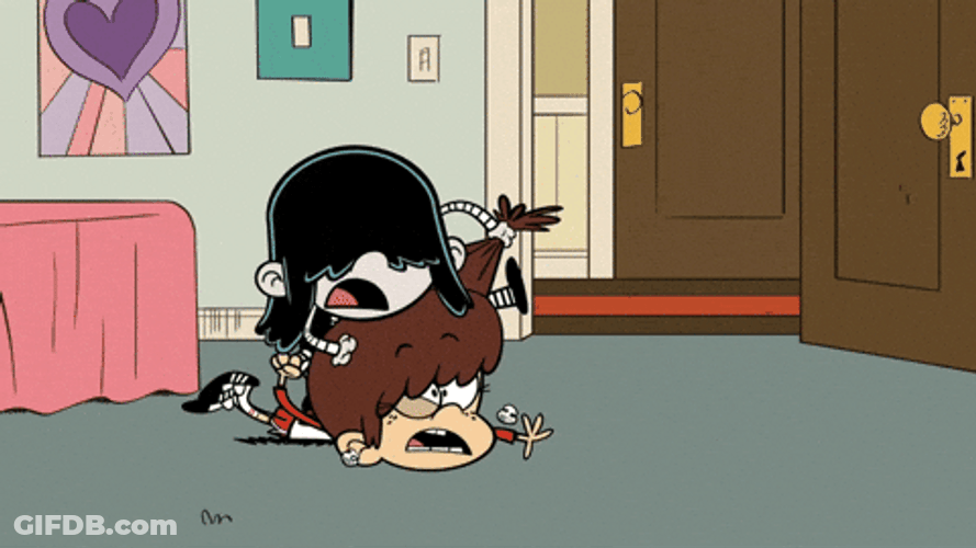 The Loud House Hair Pulling Scene GIF