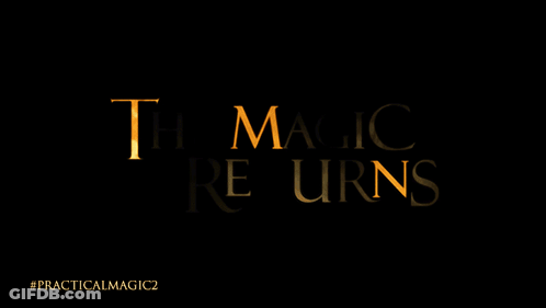 The Magic Returns Gold Text On Black Background GIF