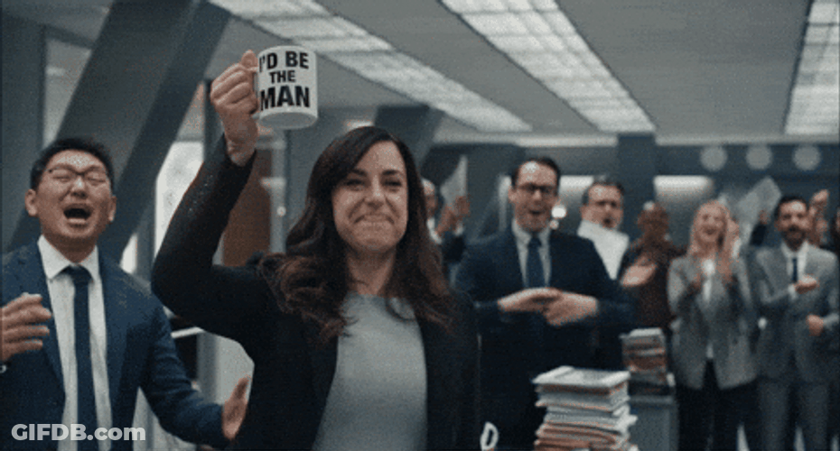 The Man Cheers GIF
