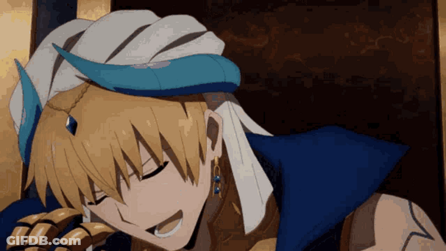 The Man Is Laughing Gilgamesh GIF