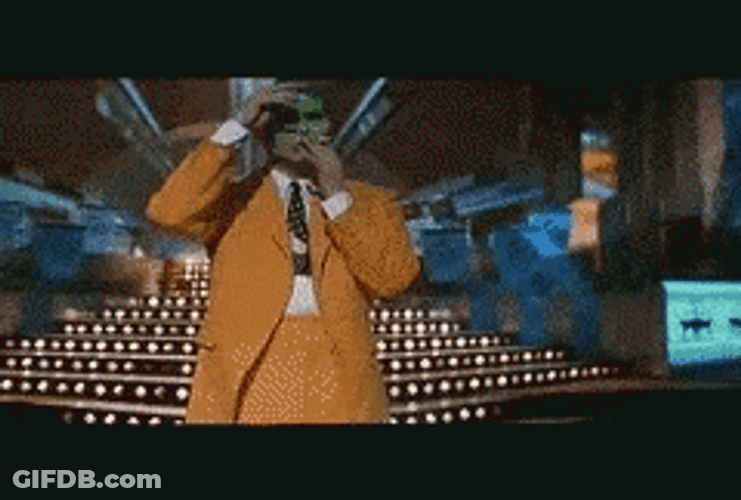 The Mask As An Accountant Printing Receipt GIF