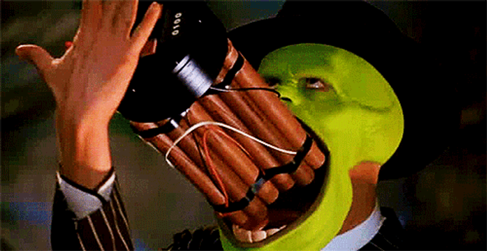 The Mask Swallow The Bombs GIF