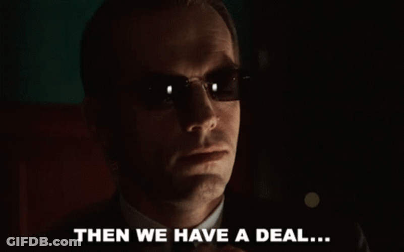 The Matrix Agent Smith Deal GIF