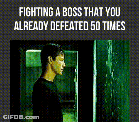 The Matrix Fighting A Boss GIF