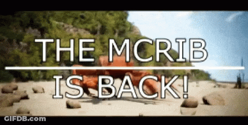 The McRib Is Back Sign GIF