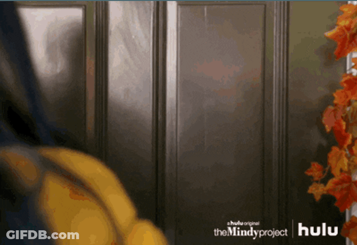 The Mindy Project Uninvited Slamming Door GIF