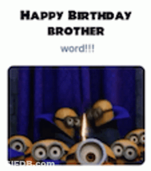 The Minions Happy Birthday Bro GIF