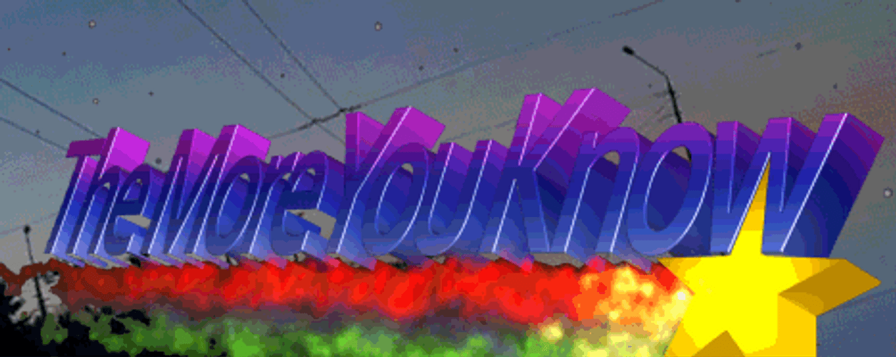 The More You Know Shooting Star GIF