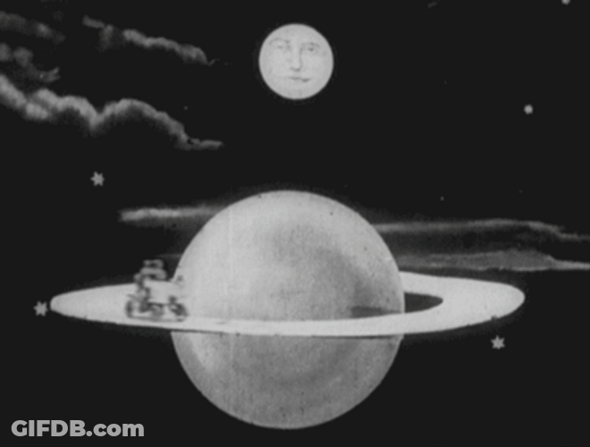 The Motorist Saturn Black And White GIF