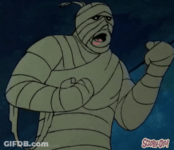 The Mummy Box Dancing While Shouting GIF