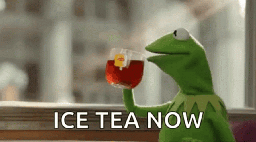 The Muppets Kermit Ice Tea Now GIF