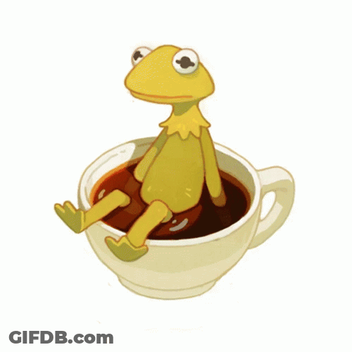 The Muppets Kermit In Cup Of Tea GIF