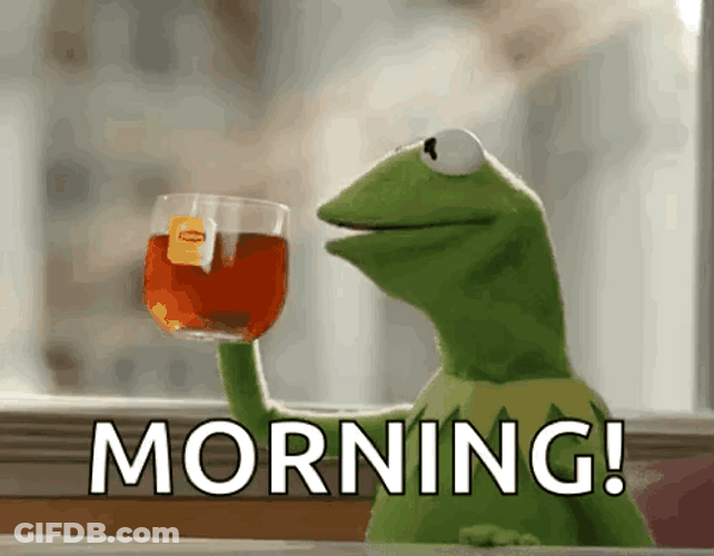 The Muppets Kermit Tea Morning GIF