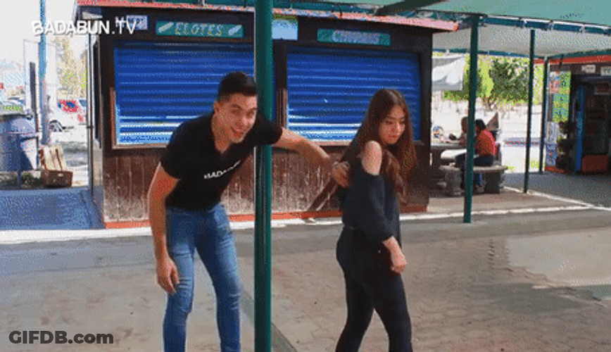 The Nalgadas Guy Smack The Girl's Butt GIF