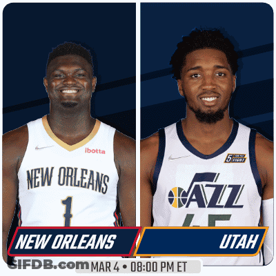 The New Orleans And Utah Basketball Teams Are Playing On March 4Th GIF