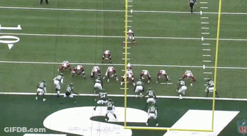 The New York Jets Are Playing A Football Game GIF