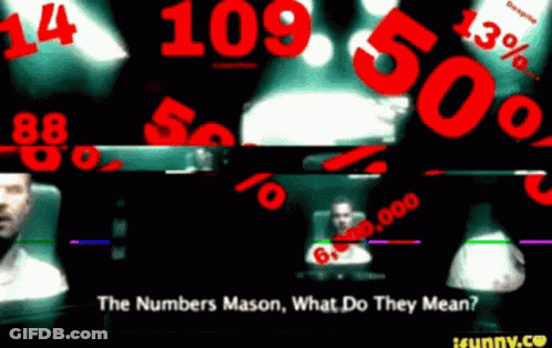 The Numbers Mason What Do They Mean Is Displayed On A Screen GIF